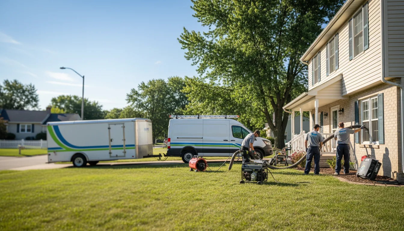 Flooded Basement Restoration And Cleanup With Repair in Paris Crossing, IN near me